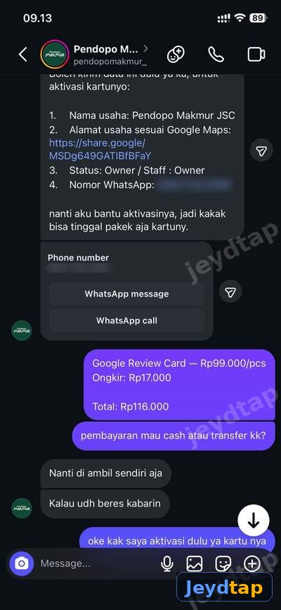 Chat asli pelanggan 3